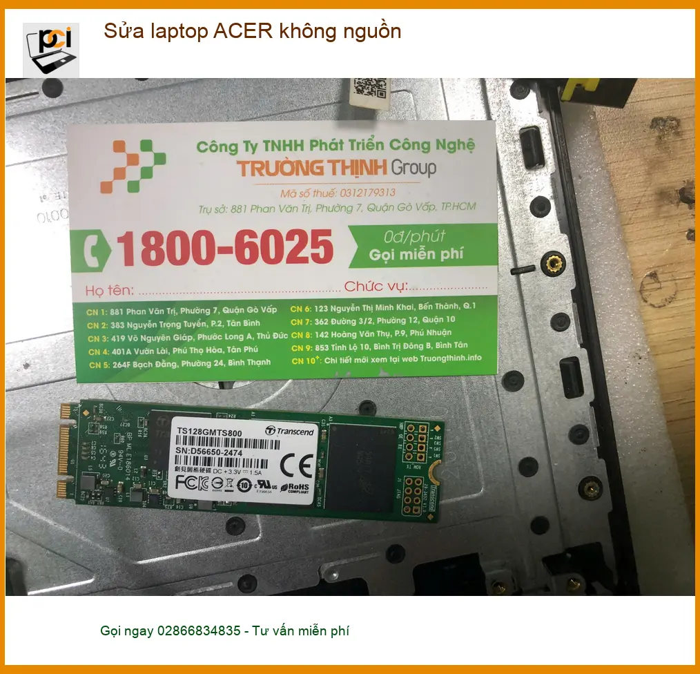 Chị Nguyệt lo lắng: Sửa laptop ACER không nguồn Quận Bình Tân lấy liền