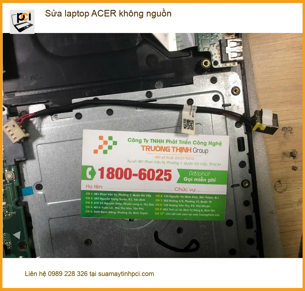 Chị Nguyệt lo lắng: Sửa laptop ACER không nguồn Quận Bình Tân lấy liền ảnh thực tế 2