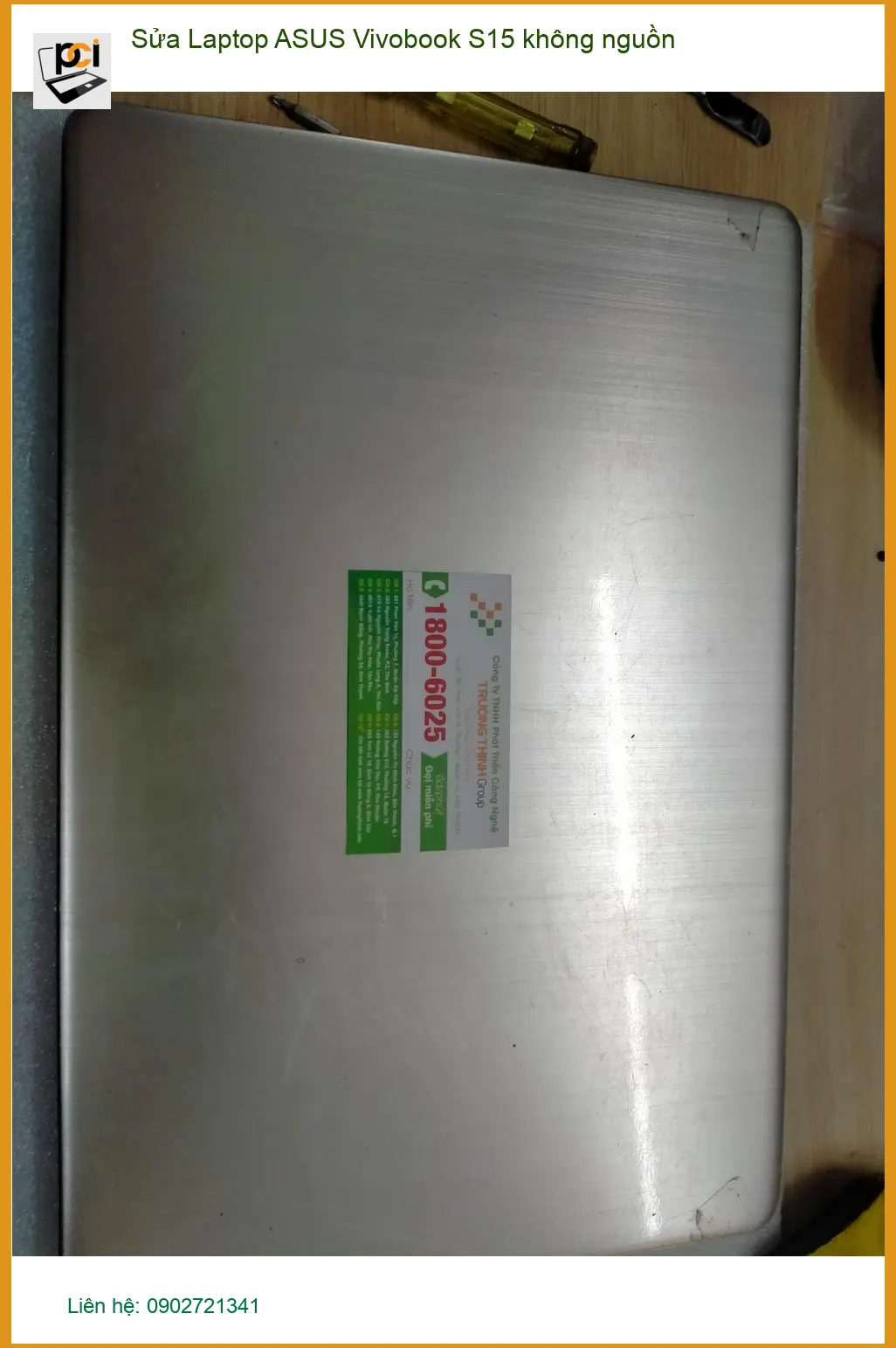 Sửa Laptop ASUS Vivobook S15 không nguồn Quận 12 – Anh Thọ shipper bận rộn