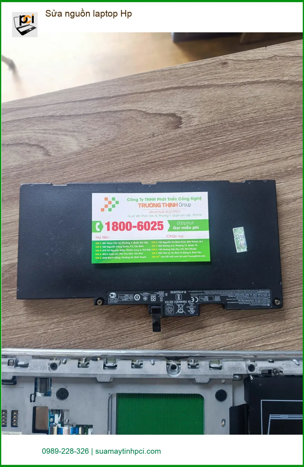 Anh Khang review trung tâm sửa nguồn laptop Hp Quận Tân Phú lấy liền ảnh thực tế 1