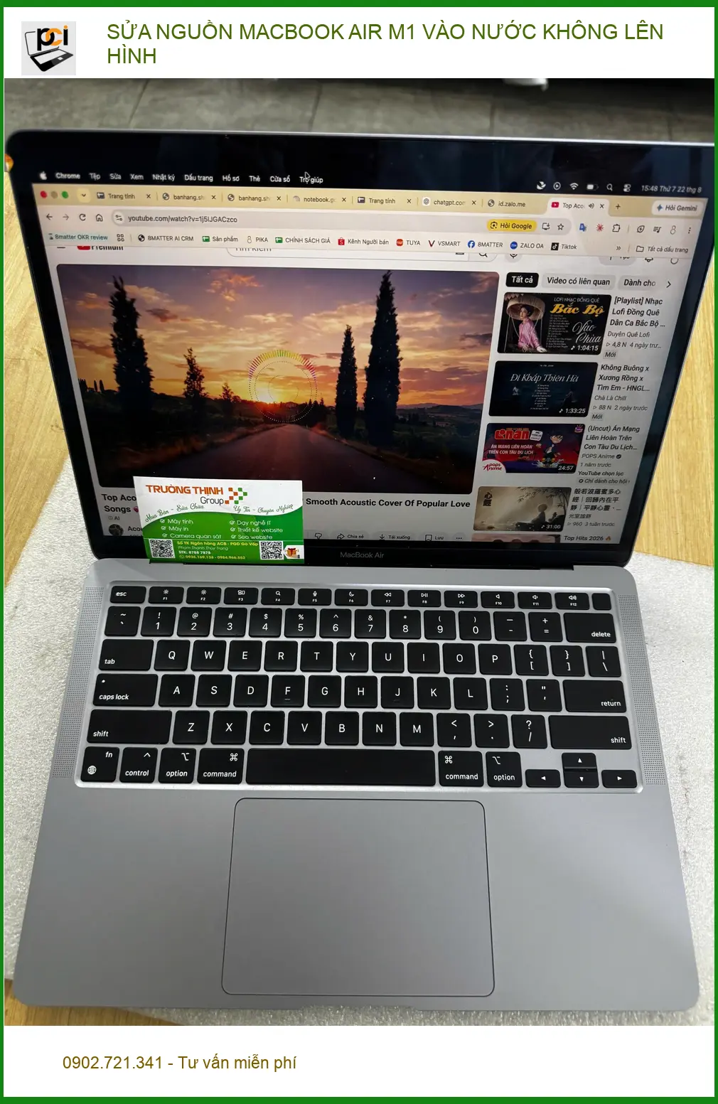 Trung tâm sửa nguồn Macbook Air M1 vào nước Quận 10 lấy ngay - Anh Phước kiến trúc sư ảnh thực tế 1