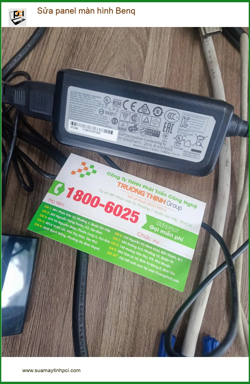 Chị Thảo ở Tân Phú lo lắng vì panel màn hình Benq bị tối đen ảnh thực tế 2