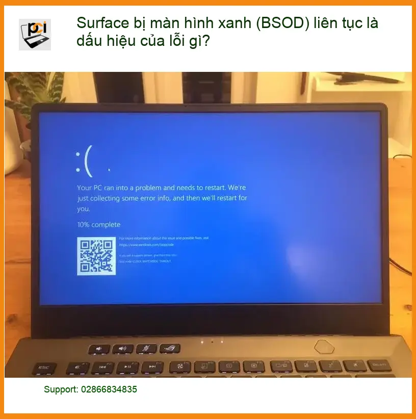 Surface bị màn hình xanh (BSOD) liên tục – Trung tâm hỗ trợ kỹ thuật TPHCM