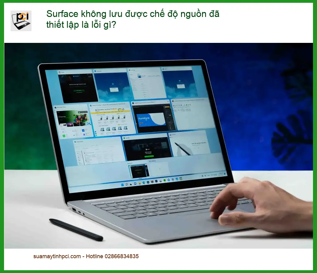 Surface không lưu được chế độ nguồn đã thiết lập – Trung tâm hỗ trợ gần đây