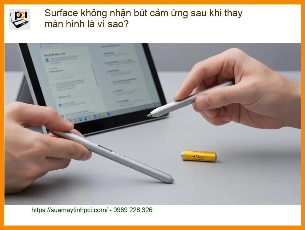 Surface không nhận bút cảm ứng sau thay màn hình – Trung tâm hỗ trợ TPHCM