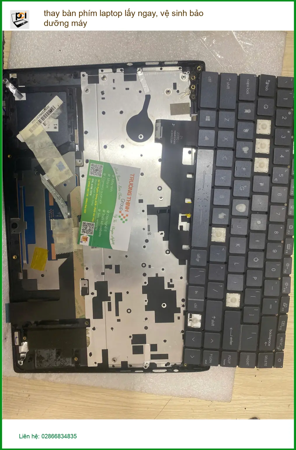 Chị Thanh thay bàn phím laptop lấy ngay tại Bình Thạnh và vệ sinh máy