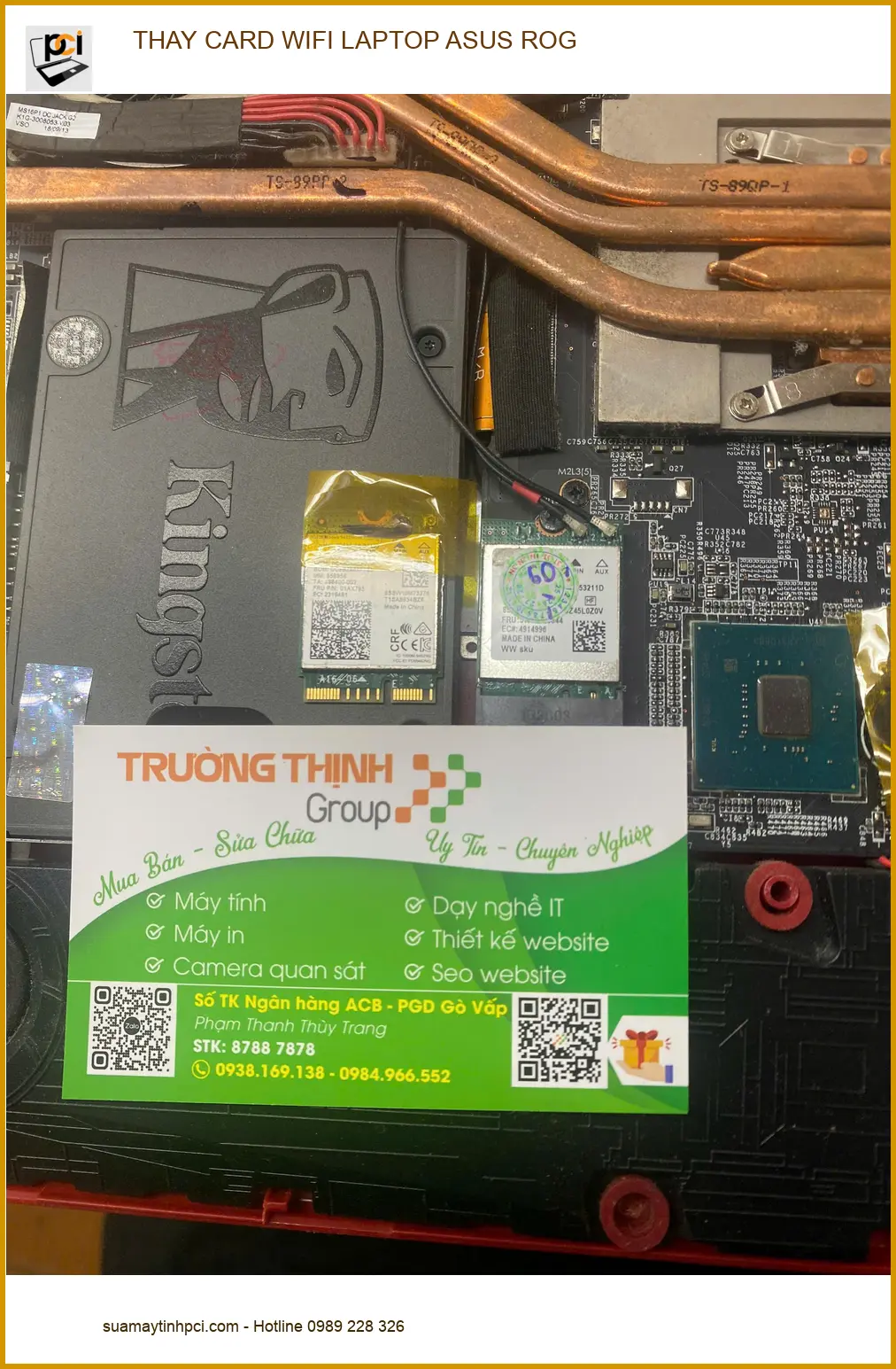 Anh Bách IT bị lỗi kết nối - Thay CARD WIFI LAPTOP ASUS ROG Quận Gò Vấp lấy liền ảnh thực tế 1