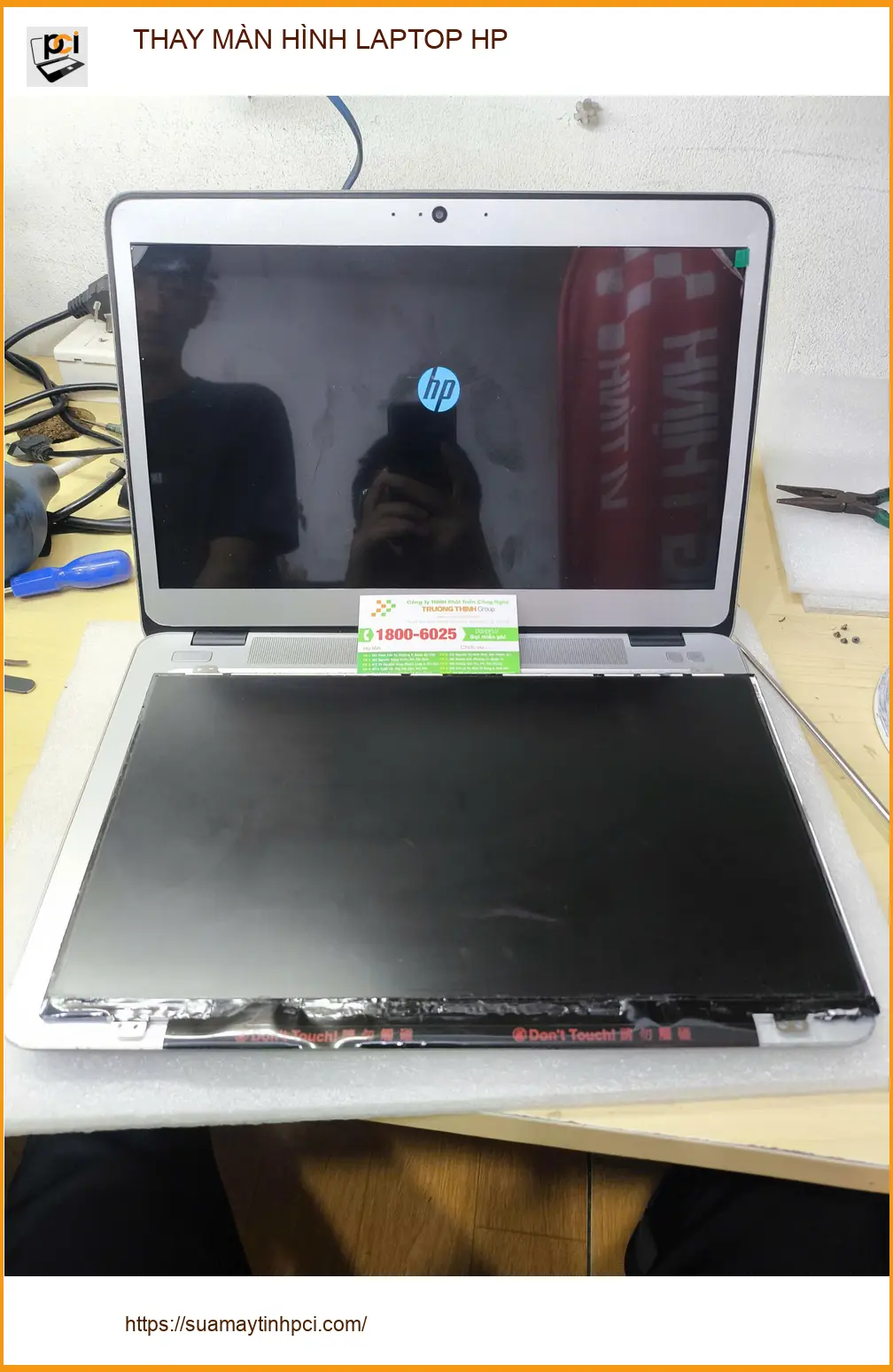 Anh Thịnh kỹ sư IT tìm trung tâm Thay màn hình Laptop HP Gò Vấp uy tín ảnh thực tế 2