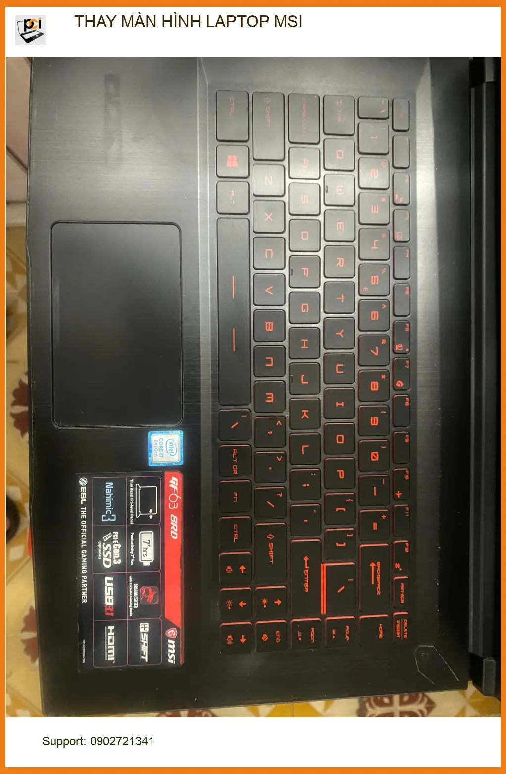 Chị Nguyệt chủ cửa hàng thời trang – Thay màn hình laptop MSI Quận Gò Vấp