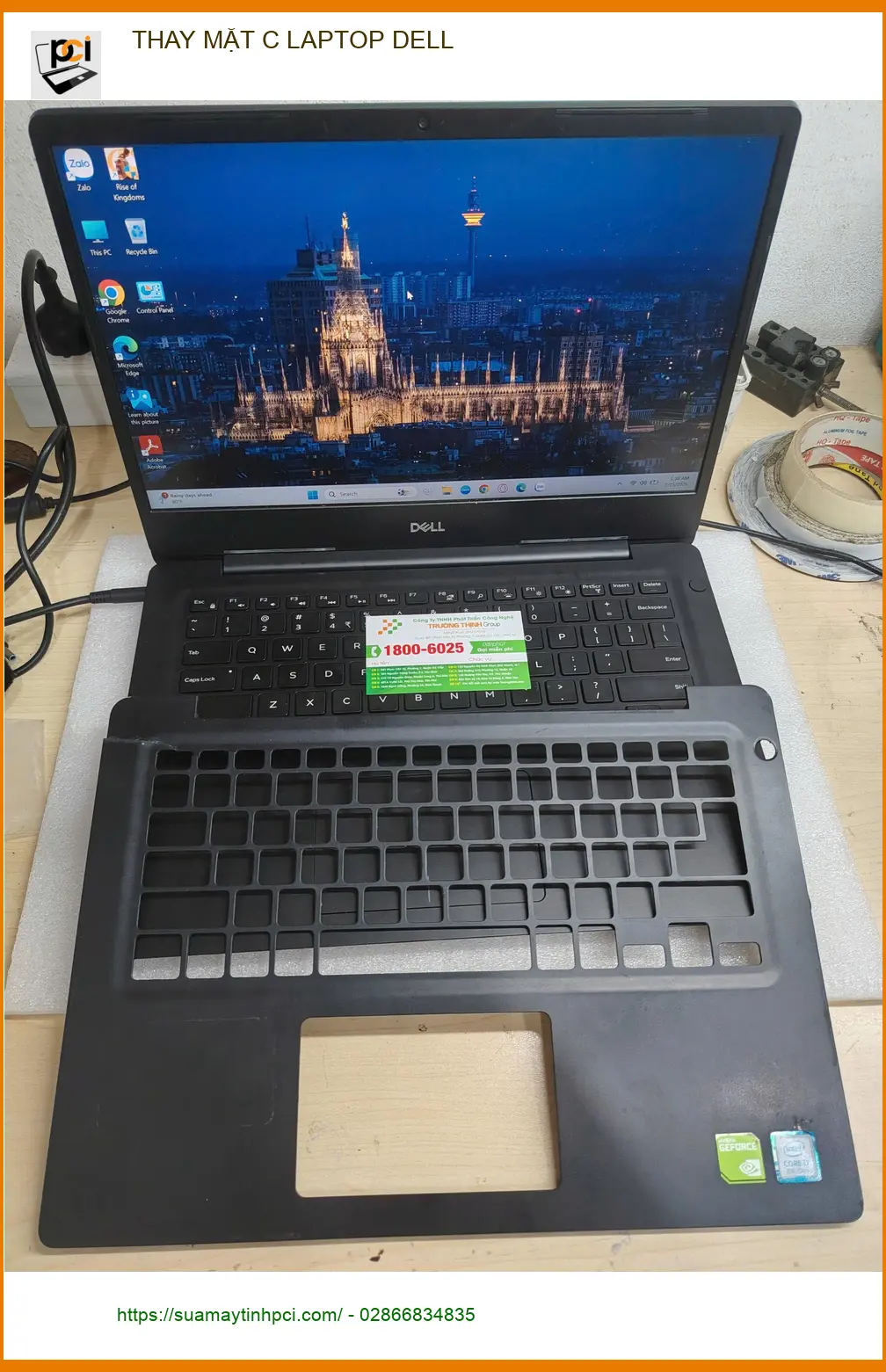 Chị Tuyết tìm chỗ thay mặt C laptop Dell Quận Gò Vấp nhanh chóng ảnh thực tế 2