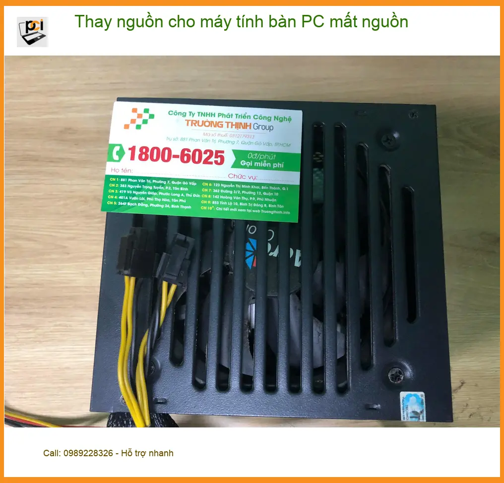 Chị Thảo nhân viên văn phòng cần thay nguồn PC mất nguồn Quận Bình Tân lấy liền ảnh thực tế 1