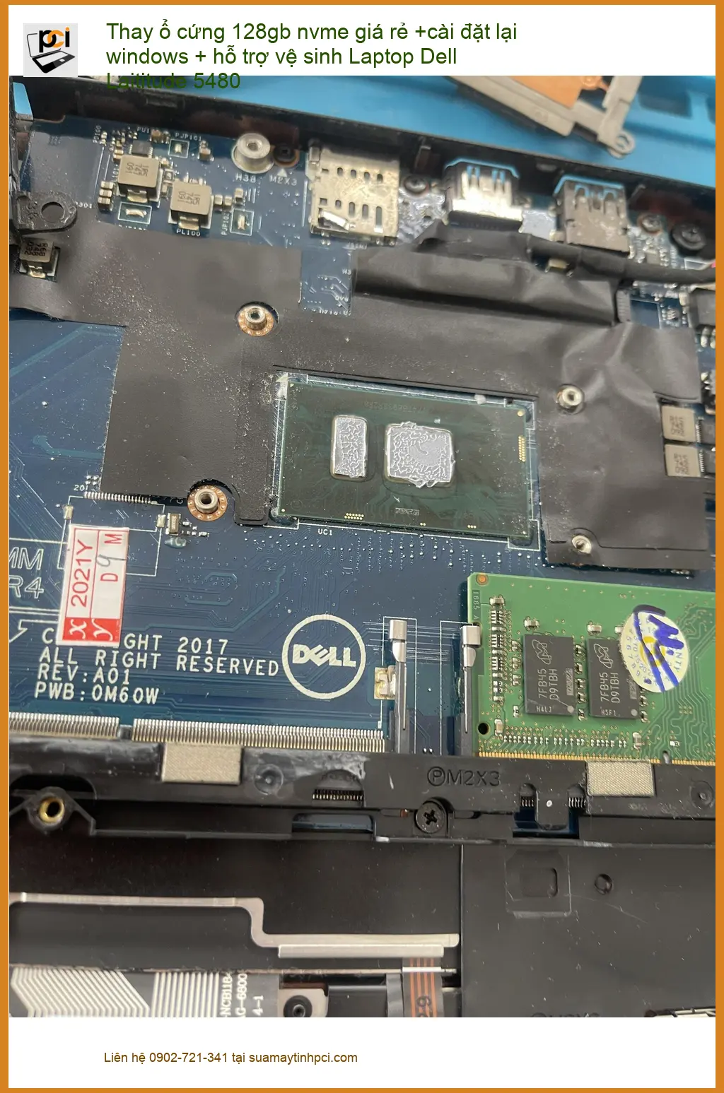 Anh Huy thay nvme Laptop Dell Laititude 5480 Quận Phú Nhuận ảnh thực tế 1