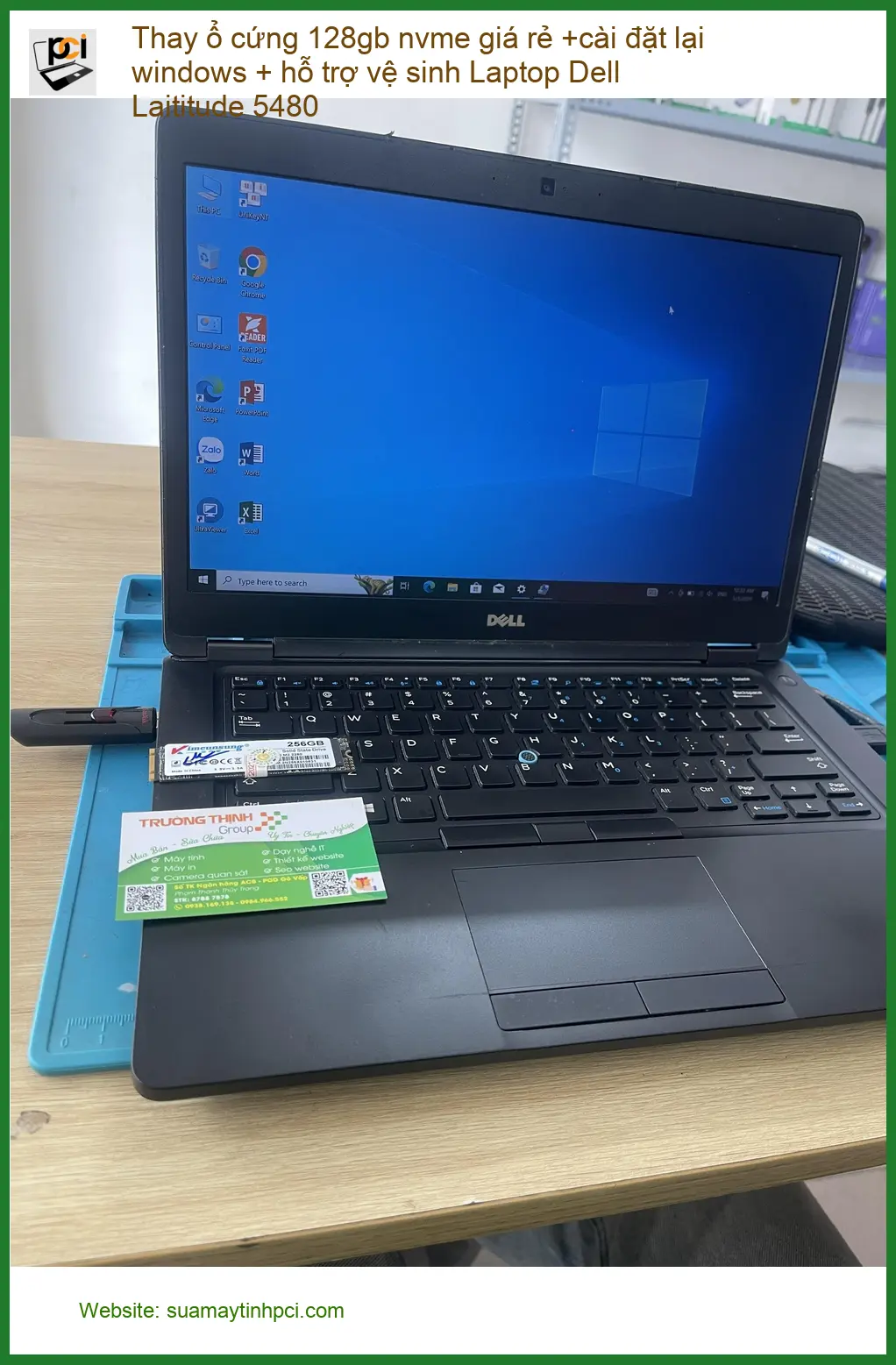 Anh Huy thay nvme Laptop Dell Laititude 5480 Quận Phú Nhuận ảnh thực tế 2