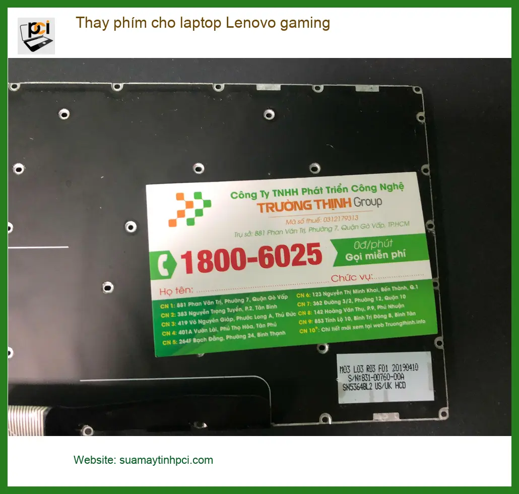 Chú Tùng kinh doanh online tìm tiệm thay phím laptop Lenovo gaming Quận Bình Tân