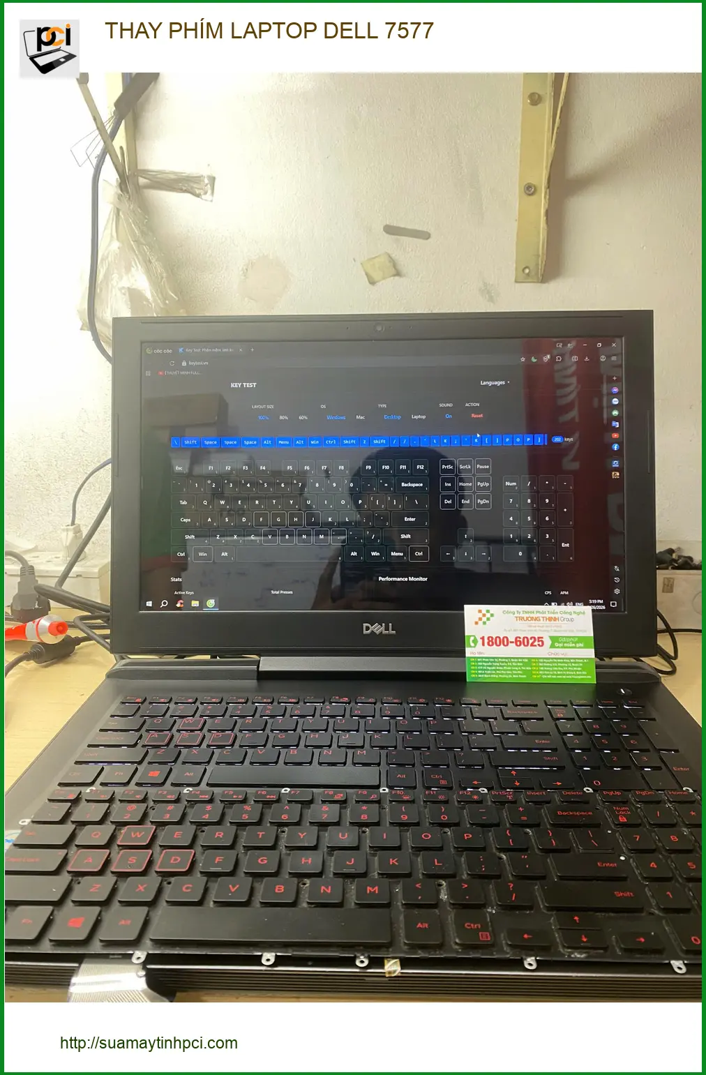 Trung tâm thay phím laptop Dell 7577 Quận Gò Vấp uy tín – Anh Quốc thiết kế đồ họa