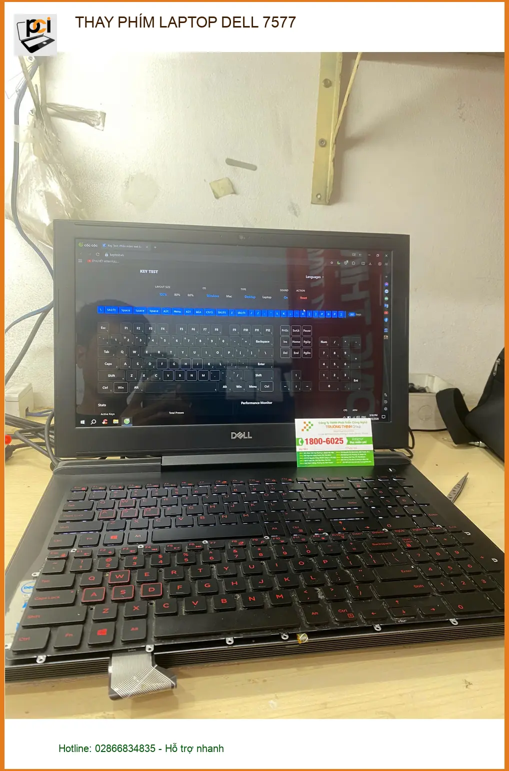 Trung tâm thay phím laptop Dell 7577 Quận Gò Vấp uy tín - Anh Quốc thiết kế đồ họa ảnh thực tế 1