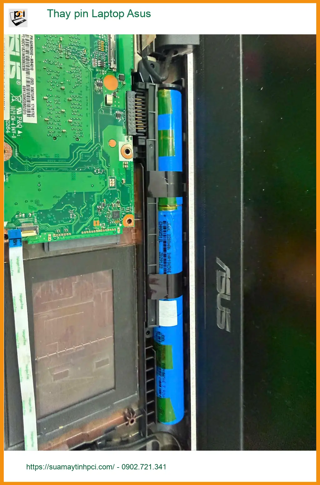 Anh Đạt tìm Cửa hàng Thay pin Laptop Asus Quận 7 nhanh gọn để kịp deadline ảnh thực tế 1