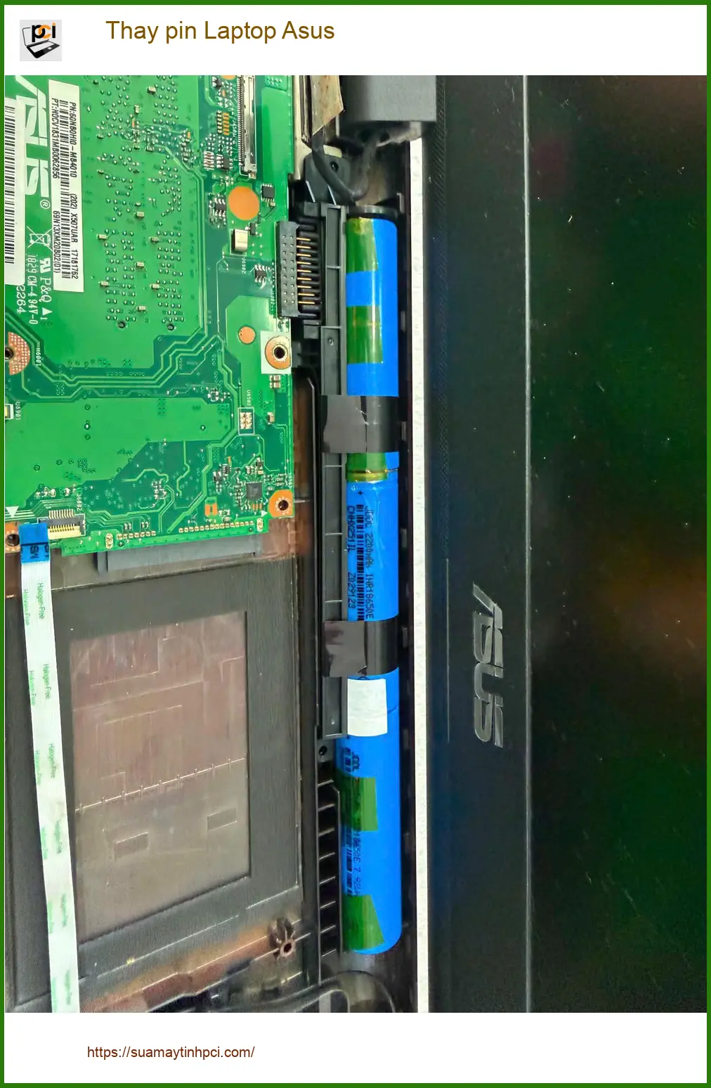 Anh Đạt tìm Cửa hàng Thay pin Laptop Asus Quận 7 nhanh gọn để kịp deadline ảnh thực tế 2