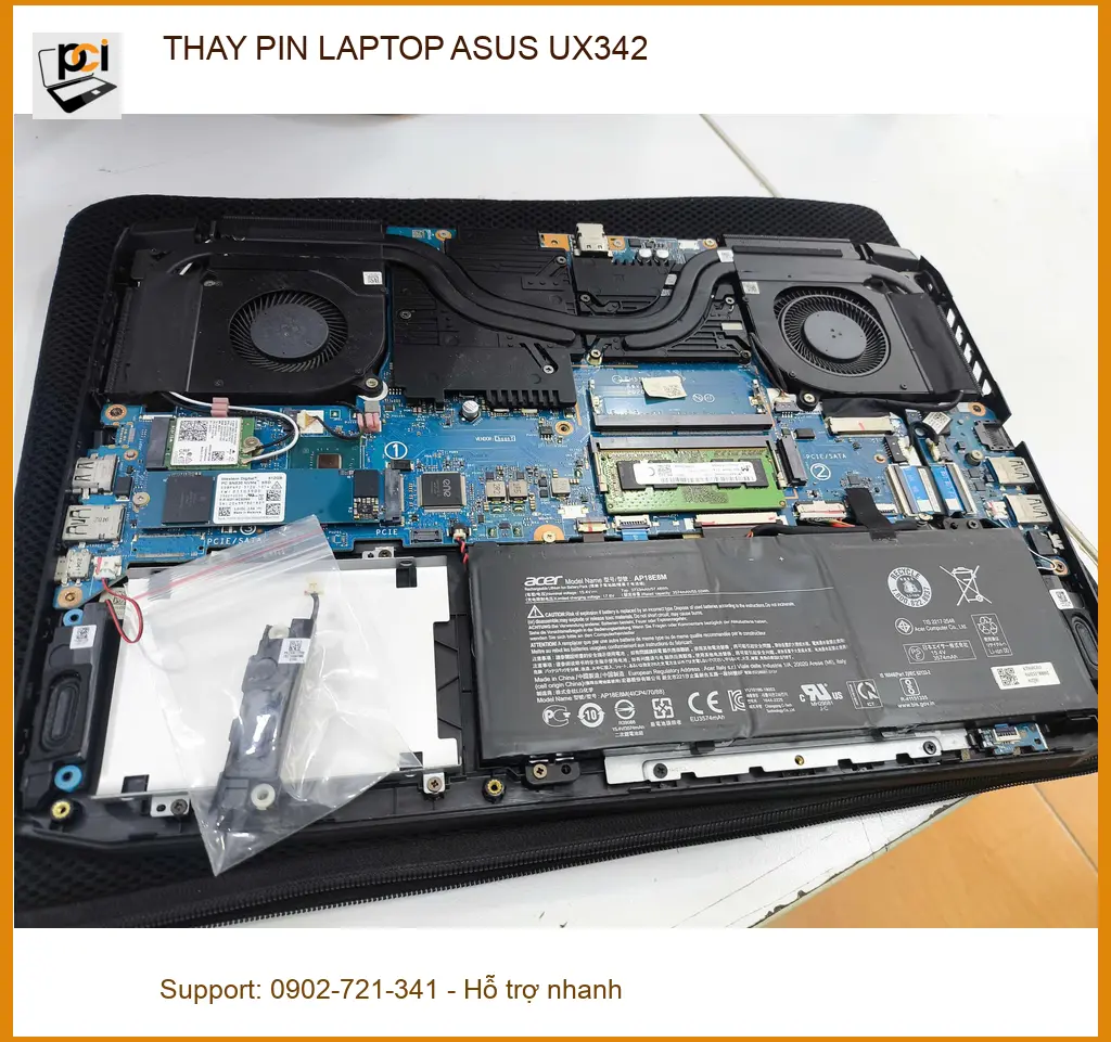 Anh Tiến nhân viên giao hàng thay pin laptop ASUS UX342 Quận Gò Vấp ảnh thực tế 1