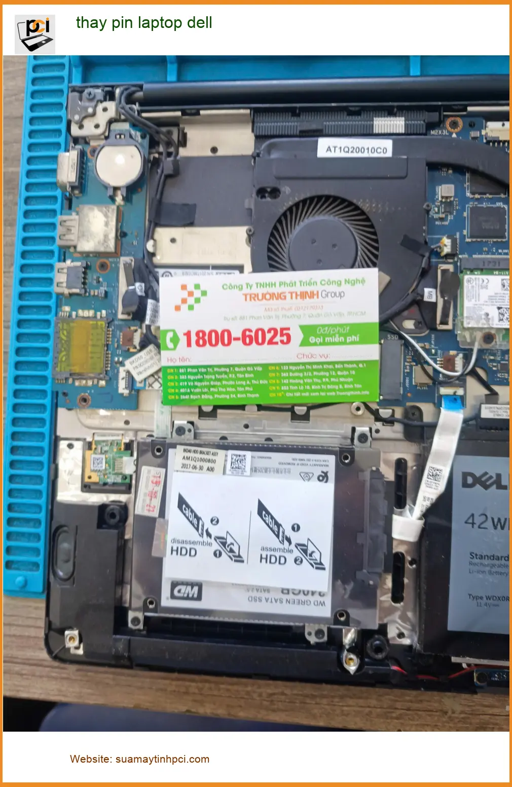 Anh Quân kỹ sư xây dựng tìm chỗ thay pin laptop Dell Quận Tân Phú lấy liền