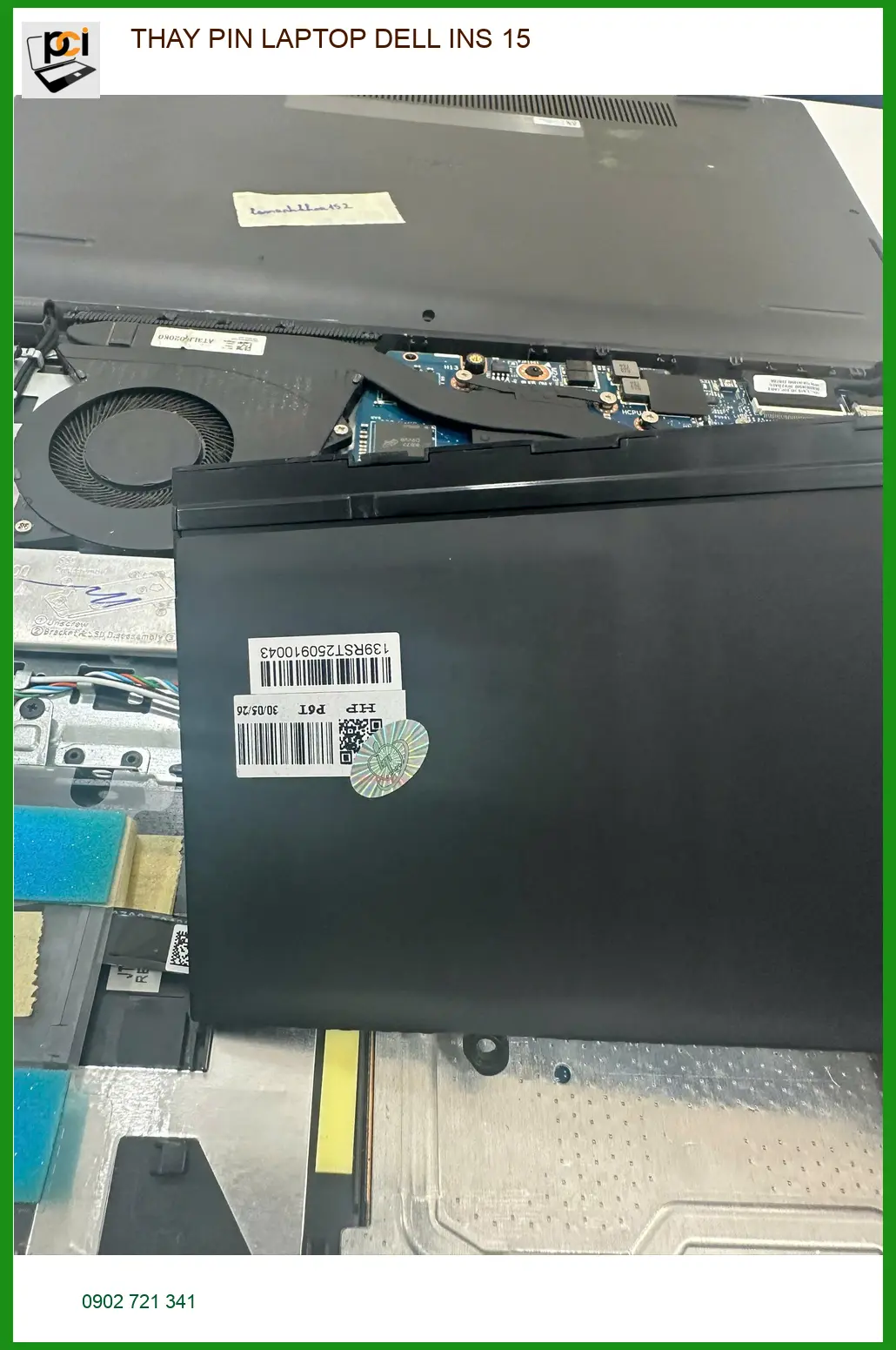 Chị Ngân kế toán thay pin laptop Dell Ins 15 ở Gò Vấp uy tín