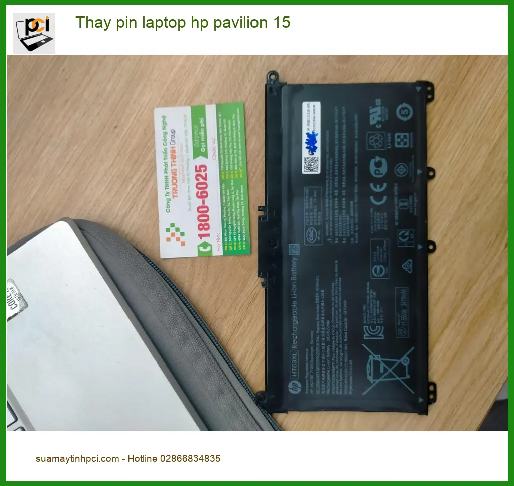 Chị Ngọc kế toán tìm chỗ thay pin laptop HP Pavilion 15 Quận 12