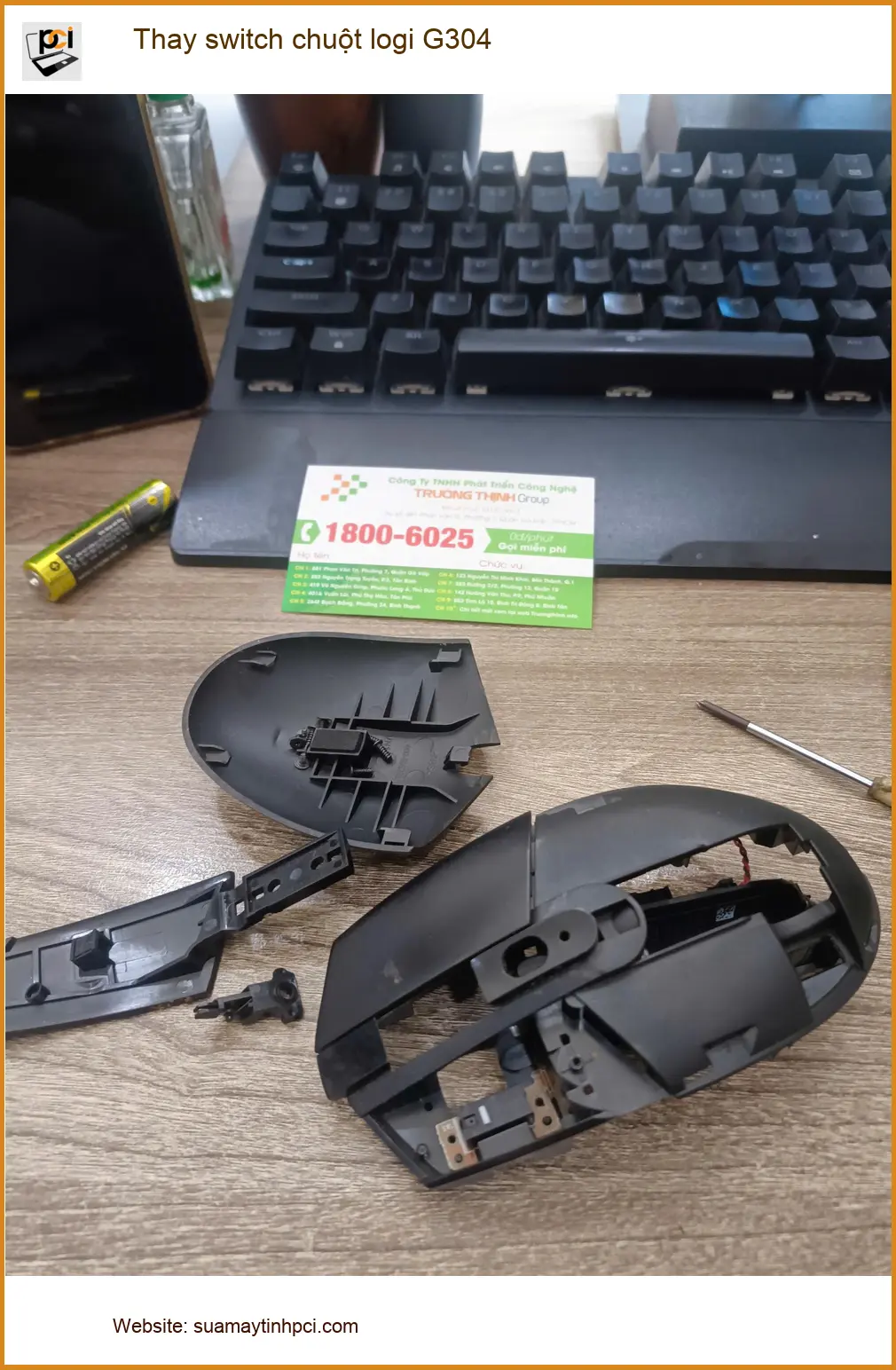 Chú Khải kỹ sư IT cần Thay switch chuột logi G304 Quận Tân Phú – Uy tín lấy liền