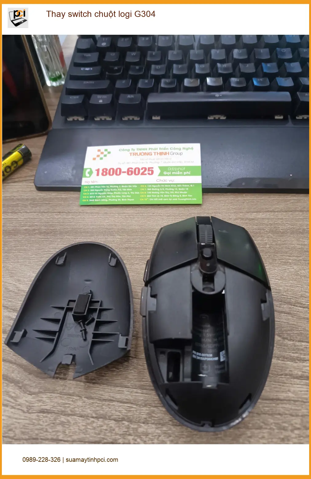 Chú Khải kỹ sư IT cần Thay switch chuột logi G304 Quận Tân Phú - Uy tín lấy liền ảnh thực tế 1