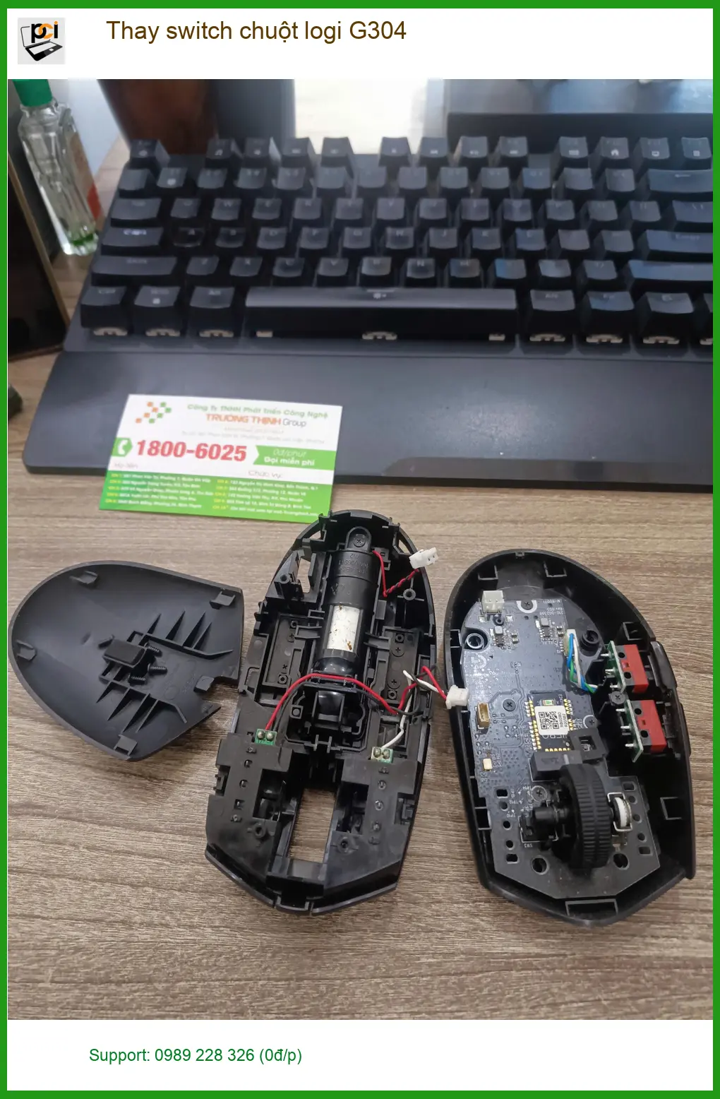 Chú Khải kỹ sư IT cần Thay switch chuột logi G304 Quận Tân Phú - Uy tín lấy liền ảnh thực tế 2