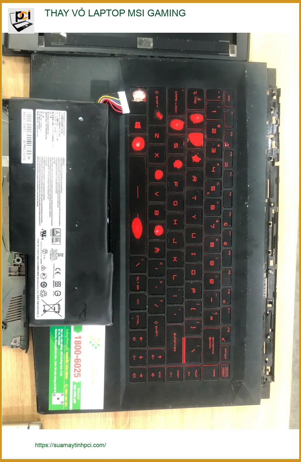 Anh Khang kiến trúc sư tìm chỗ thay vỏ laptop MSI Gaming Quận 10 uy tín ảnh thực tế 1