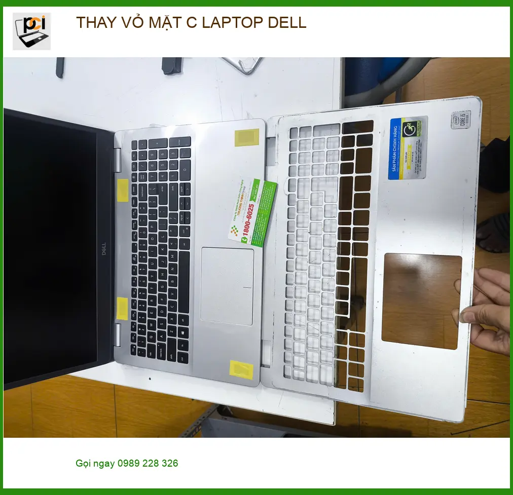 Chị Bảo Trâm nhân viên văn phòng tìm địa điểm thay vỏ mặt C laptop Dell Quận Gò Vấp