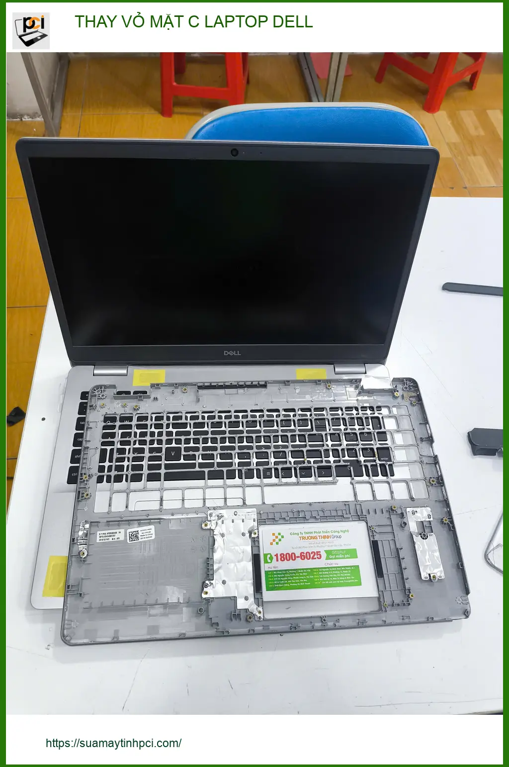 Chị Bảo Trâm nhân viên văn phòng tìm địa điểm thay vỏ mặt C laptop Dell Quận Gò Vấp ảnh thực tế 1