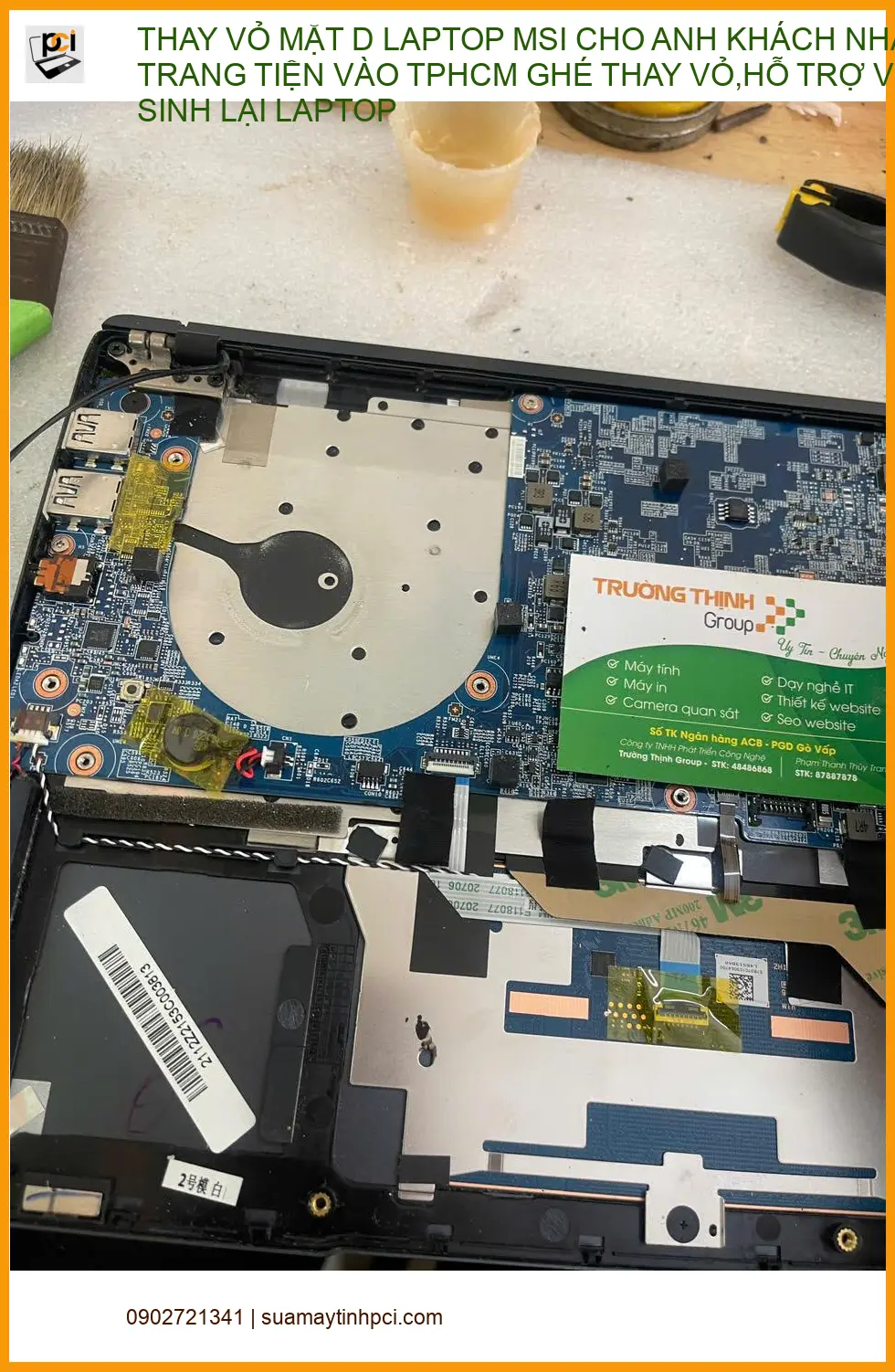 Trung tâm thay vỏ laptop MSI tại Phú Nhuận cho anh Dũng từ Cần Thơ