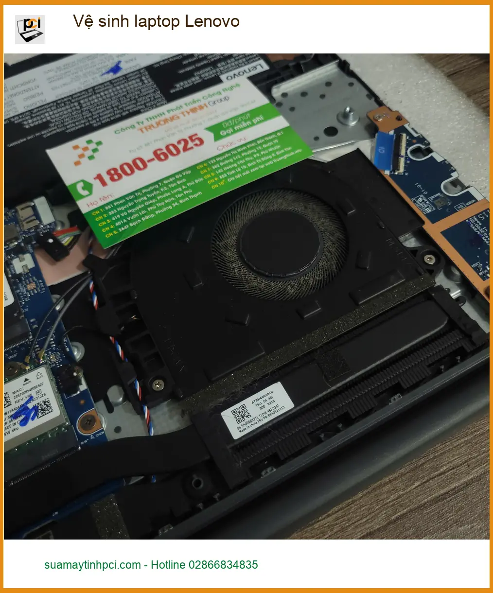 Bạn Hải sinh viên tìm chỗ vệ sinh laptop Lenovo Quận Tân Bình giá rẻ ảnh thực tế 1