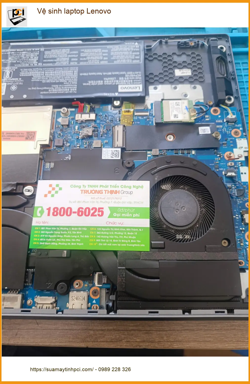 Dịch vụ Vệ sinh laptop Lenovo Quận Tân Phú - Anh Khoa nhân viên IT đánh giá chi tiết ảnh thực tế 1