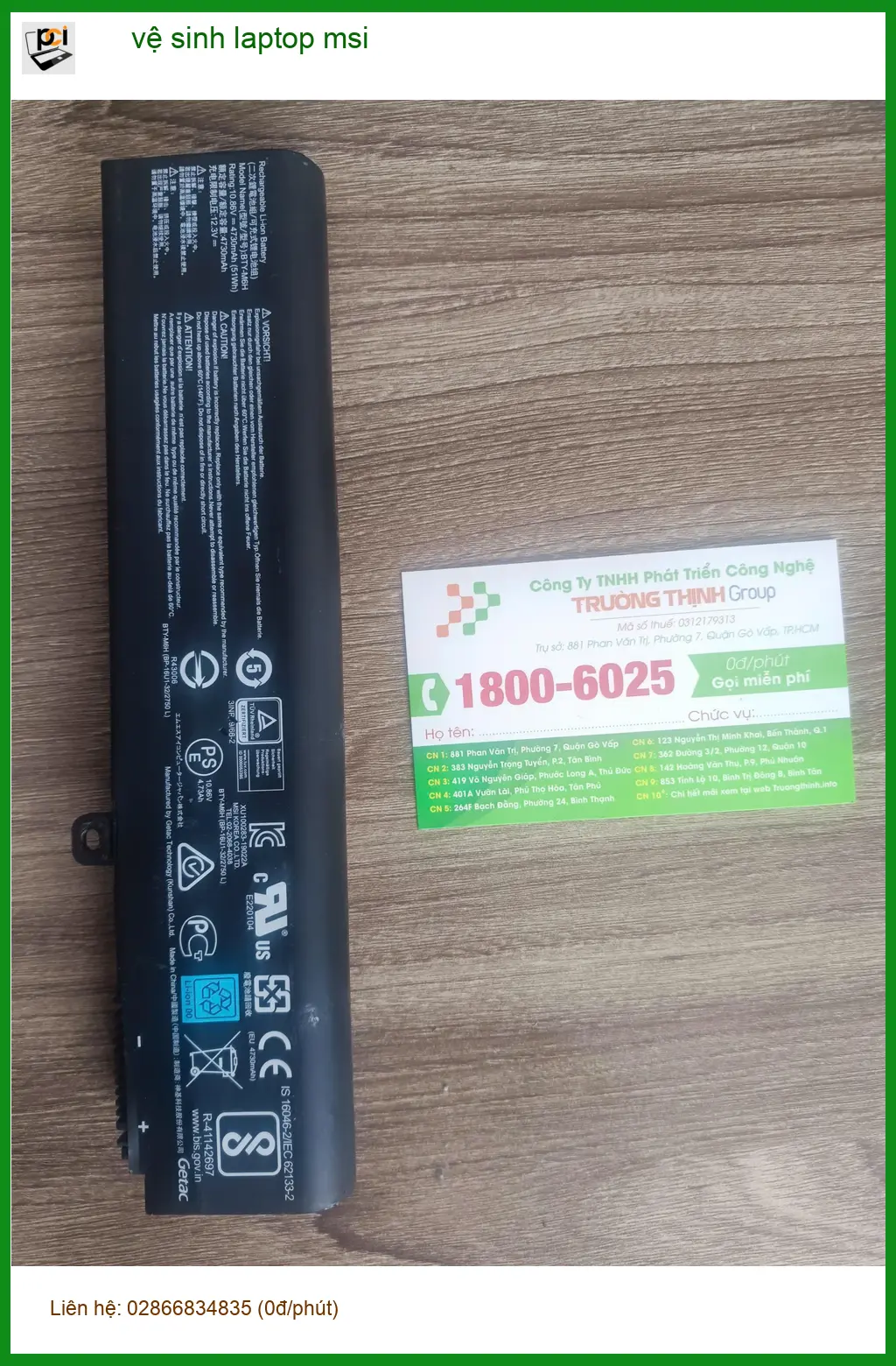Anh Phúc làm đồ họa tìm dịch vụ vệ sinh laptop msi uy tín ở Quận Tân Phú ảnh thực tế 1