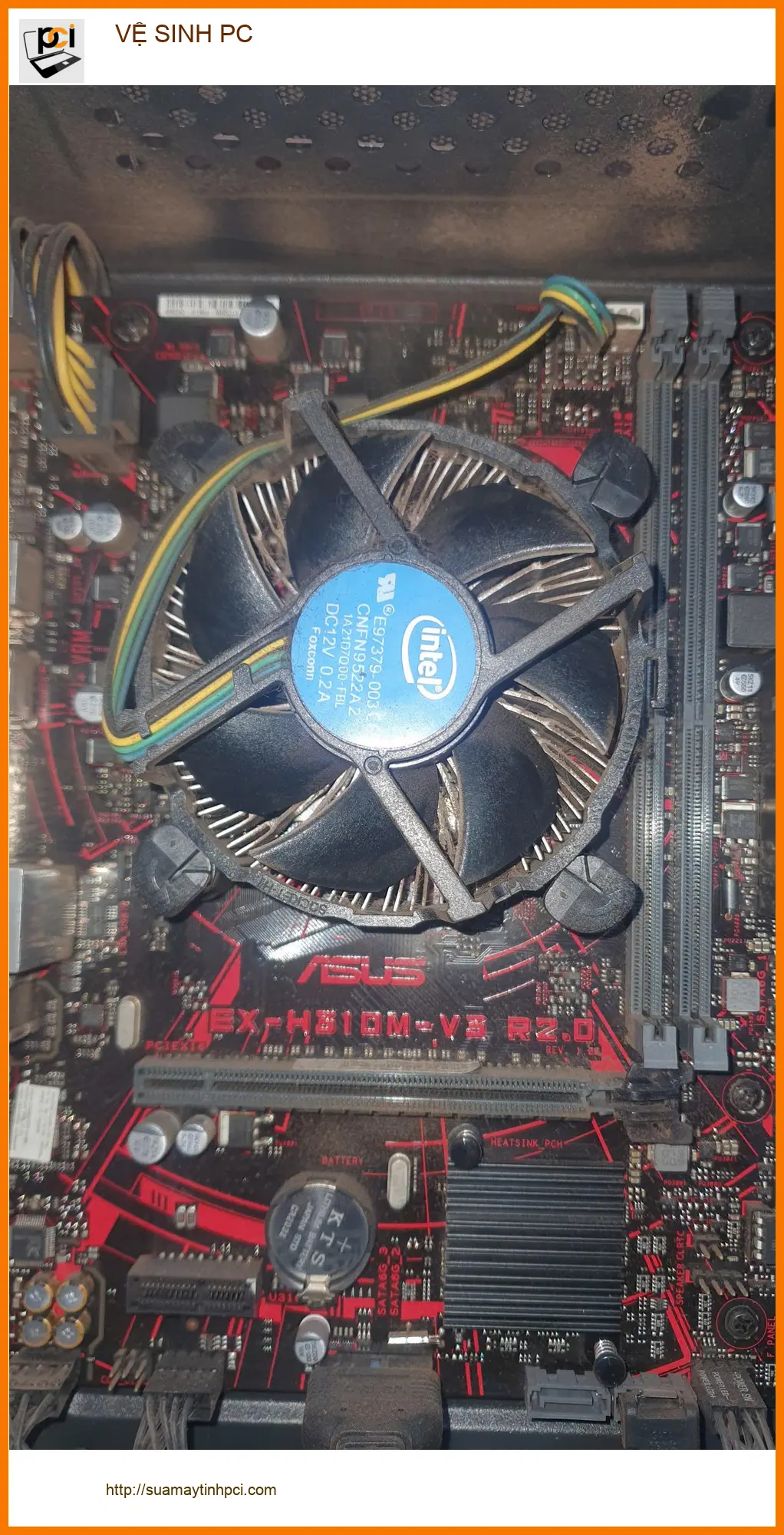Chú Quân lập trình viên bị lỗi PC nóng ran - Dịch vụ Vệ sinh PC Quận Gò Vấp ảnh thực tế 2