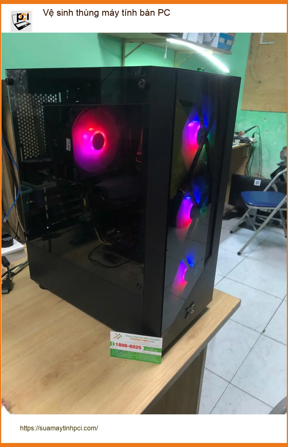 Dịch vụ vệ sinh thùng máy tính bàn PC Quận Bình Tân - Anh Phúc lo lắng bụi bẩn ảnh thực tế 2