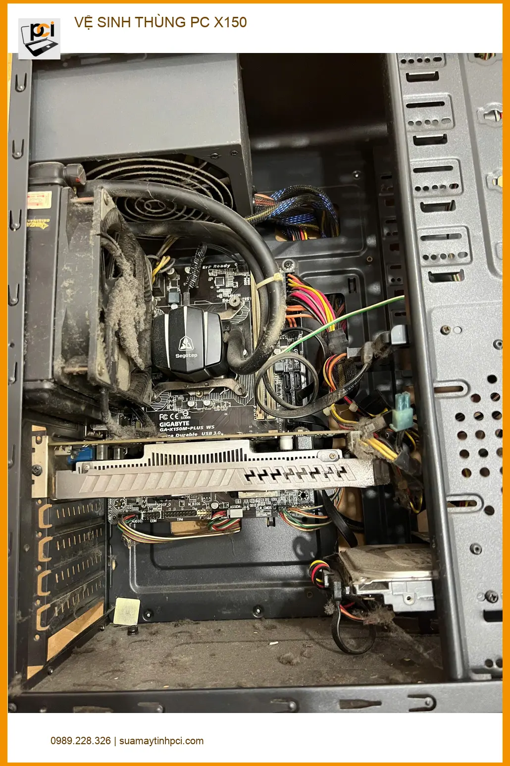 Tiệm vệ sinh thùng PC X150 Gò Vấp – Anh Quang kỹ sư IT