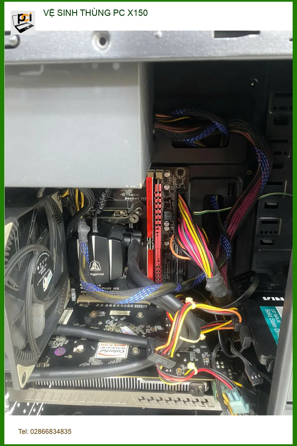 Tiệm vệ sinh thùng PC X150 Gò Vấp - Anh Quang kỹ sư IT ảnh thực tế 1
