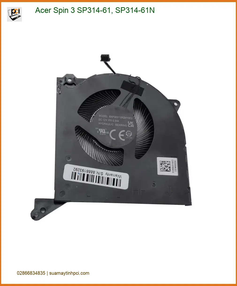 Quạt Laptop ACER Spin 3 SP314-61, SP314-61N - Thay Nhanh Lấy Ngay | Giá Rẻ TPHCM