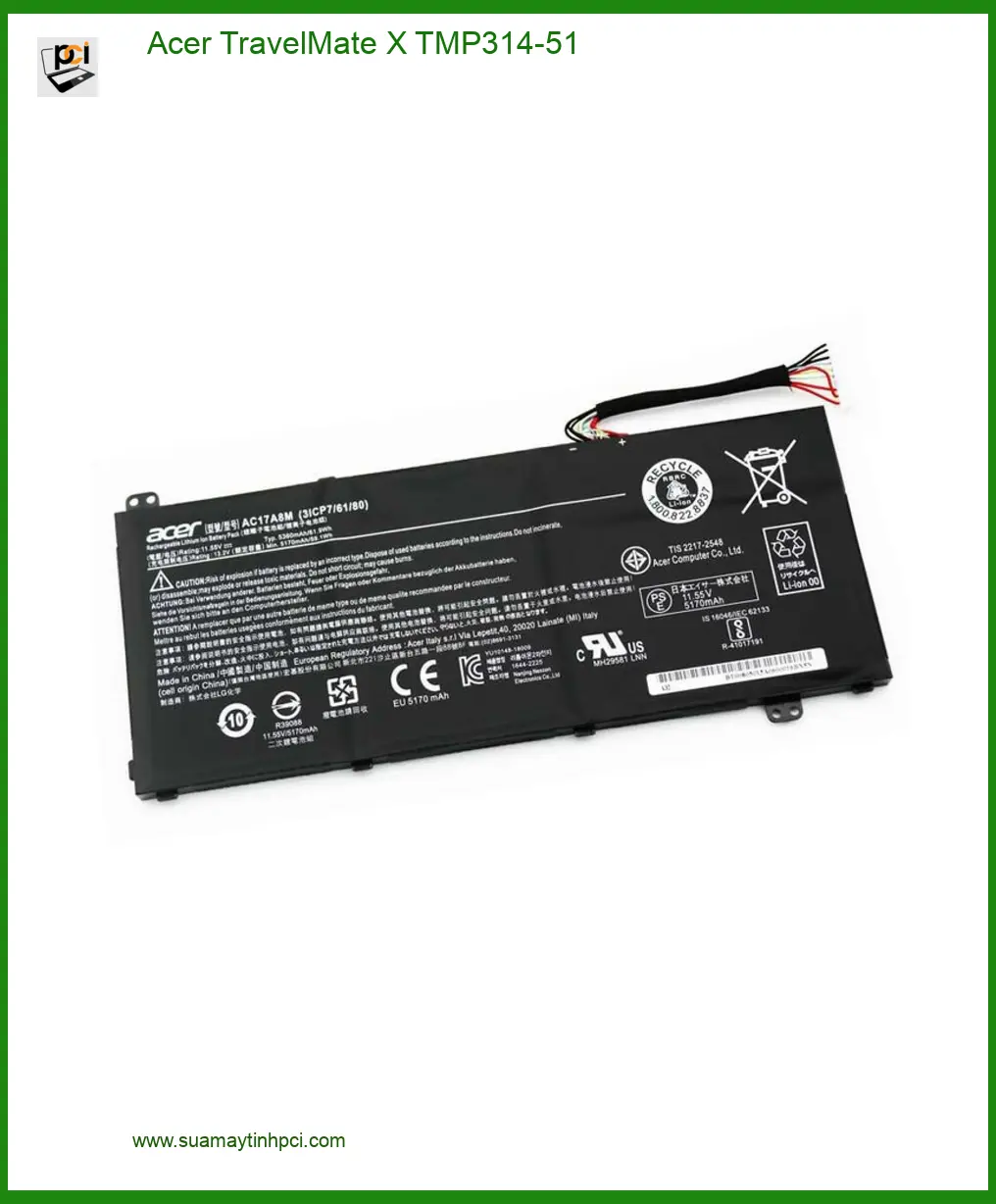 Pin Laptop ACER Acer TravelMate X TMP314-51