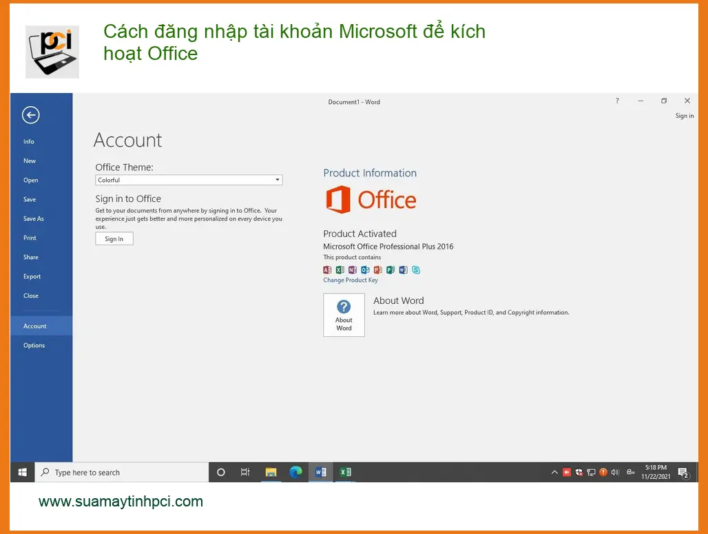 Văn phòng Cách đăng nhập tài khoản Microsoft kích hoạt Office – Tự xử lý tại nhà