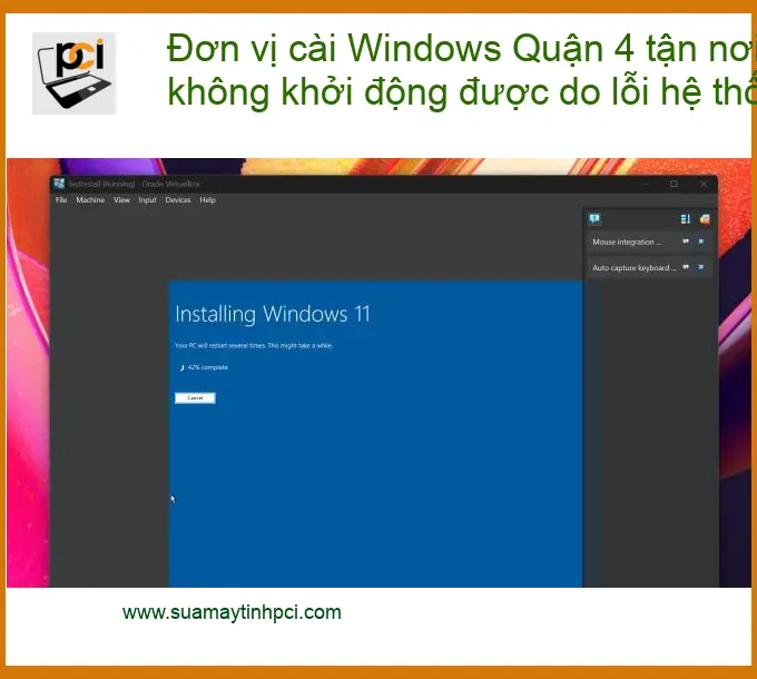 Windows Đơn vị cài Quận 4 máy tính lỗi khởi động – Sửa tận nơi