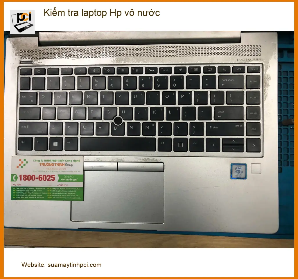 Anh Kiên lập trình viên tìm trung tâm kiểm tra laptop Hp vô nước Quận Bình Tân ảnh thực tế 1