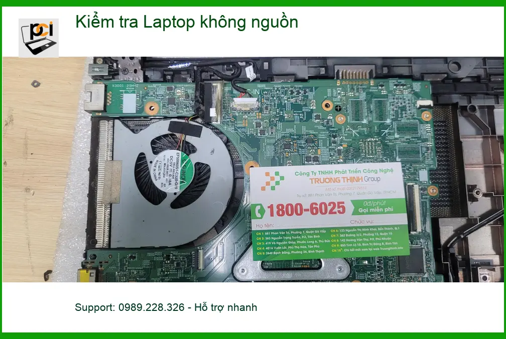 Trung tâm kiểm tra laptop không nguồn Quận Bình Tân - Anh Quang lo lắng ảnh thực tế 1