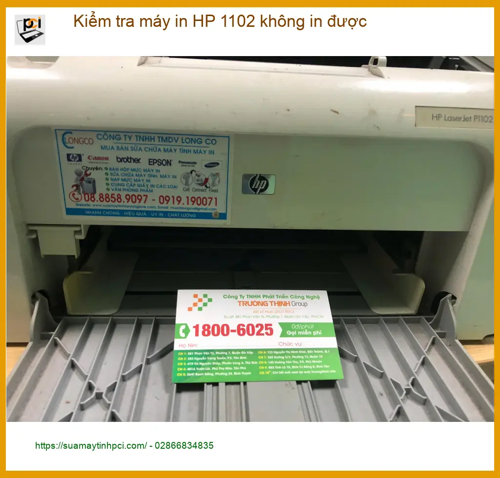 Chú Thịnh kiến trúc sư sửa máy in HP 1102 không in được tại Bình Tân