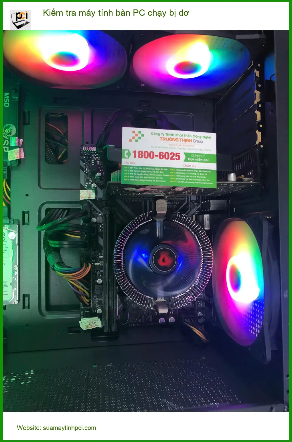 Anh Quang IT tìm dịch vụ kiểm tra máy tính bàn PC bị đơ Quận Bình Tân