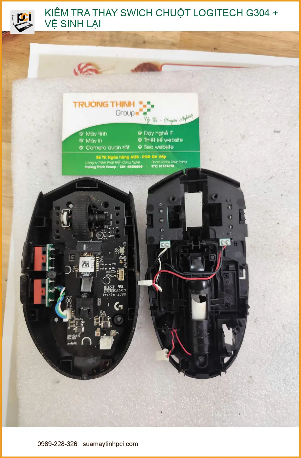 Anh Thành lập trình viên review Thay switch chuột Logitech G304 ở Phú Nhuận ảnh thực tế 1