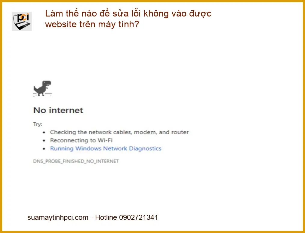 PC Làm thế nào để sửa lỗi không vào được website – Trung tâm sửa nhanh
